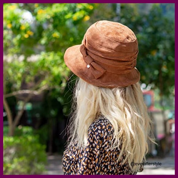 Vintage Cloche Bucket Hat Packable Crushable Fedora Ladies Fashion main image 6